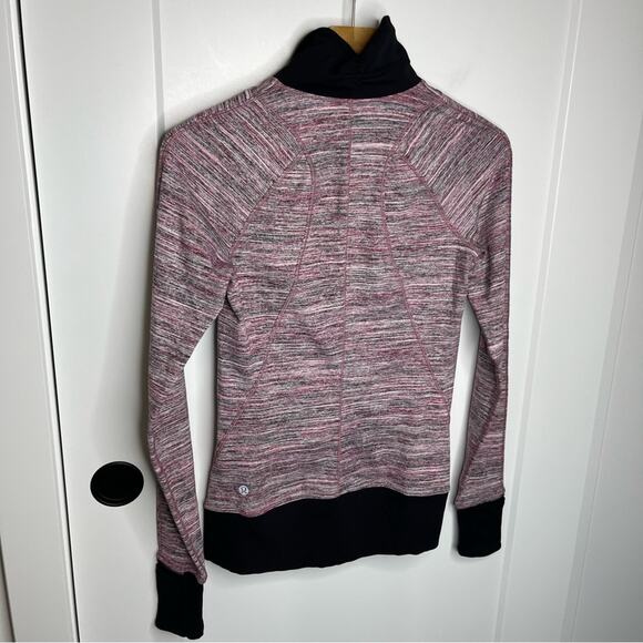 Lululemon Runderful 1/2 Zip Rulu Pullover Space Dye Camo Berry Rumble Size 4 - Picture 8 of 9